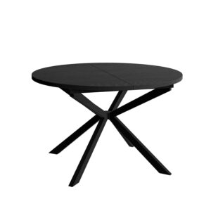 black extendable -dining table