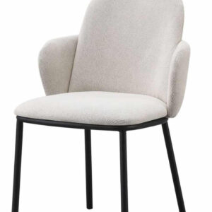 כיסא אוכל איכותי ומסוגנן בבד בז' אפרפר