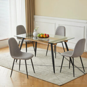 פינת אוכל זכוכית 140 סמ