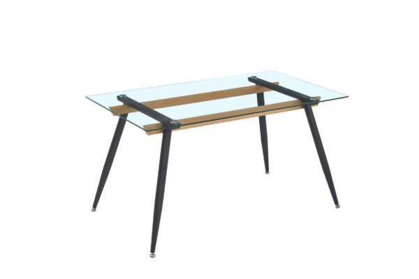 פינת אוכל זכוכית שולחן 140 סמ