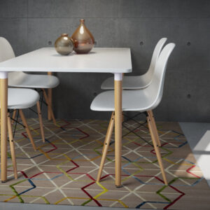 פינת אוכל לבנה בעיצוב מודרני