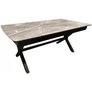 שולחן אוכל נפתח אפור שיש