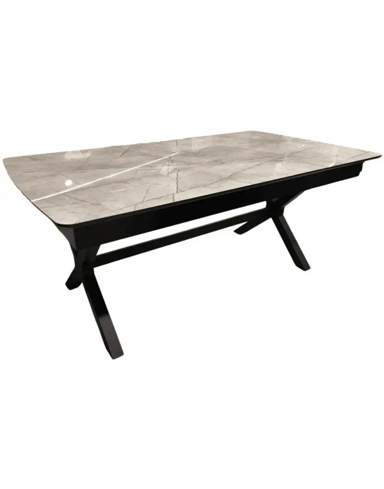 שולחן אוכל נפתח אפור שיש