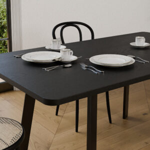 שולחן אוכל נפתח בצבע שחור