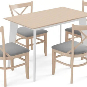 שולחן אוכל נפתח עץ בהיר סטייל מאסטר