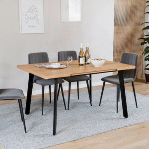 פינת אוכל נפתחת במבצע עץ עם 6 כסאות