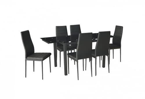 פינת אוכל נפתחת בצבע שחור