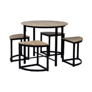 פינת אוכל עגולה מינימליסטית