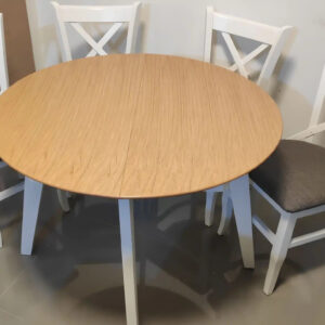 פינת אוכל עגולה נפתחת קוטר 100