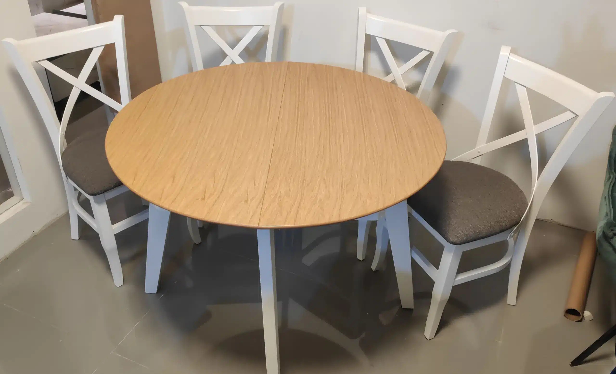 פינת אוכל עגולה נפתחת קוטר 100