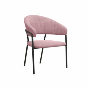 כיסא אוכל עם משענת גב גבוהה ורוד