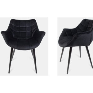 כסא אירוח למשרד קטיפה שחור
