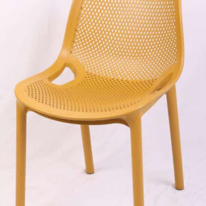 כסאות בצבע חרדל מפלסטיק איכותי