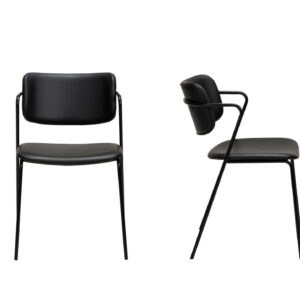 כסאות דמוי עור שחור