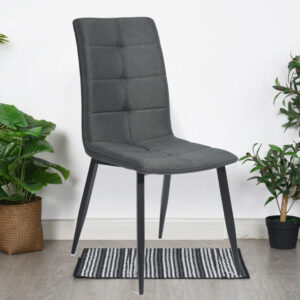 כסאות לפינת אוכל במבצע בד אריג אפור