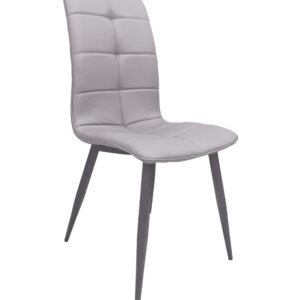 כסאות לפינת אוכל דמוי עור אפור