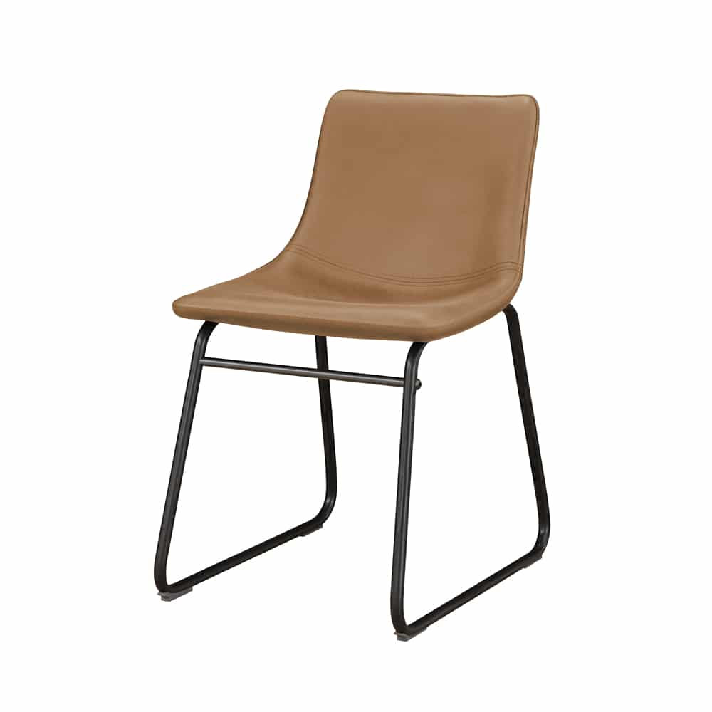 כסא לפינת אוכל חום כאמל מינימליסטי