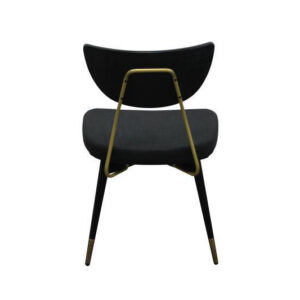 כסאות מעוצבים בגימור יוקרתי מוזהב וריפוד בד אריג