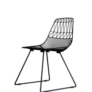 כסאות מעוצבים ממתכת שחורה בעיצוב רטרו