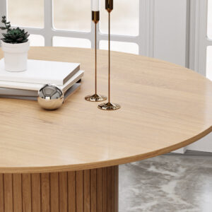 שולחן מעץ עגול לפינת אובל סטייל מאסטר רהיטים