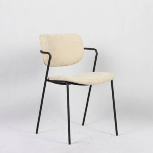 כיסא מרופד בבד בז במבצע