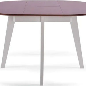 שולחן עגול לבן קוטר 100 נפתח