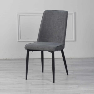 כסאות פינת אוכל אפור משענת גבוה