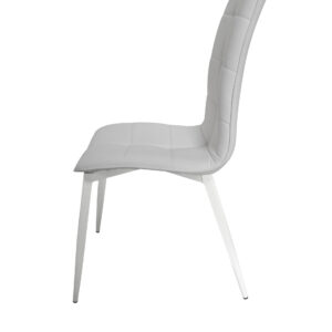 כסא פינת אוכל דמוי עור לבן