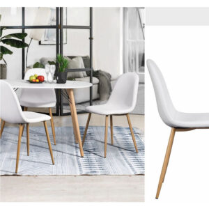 כסא פינת אוכל דמוי עור לבן