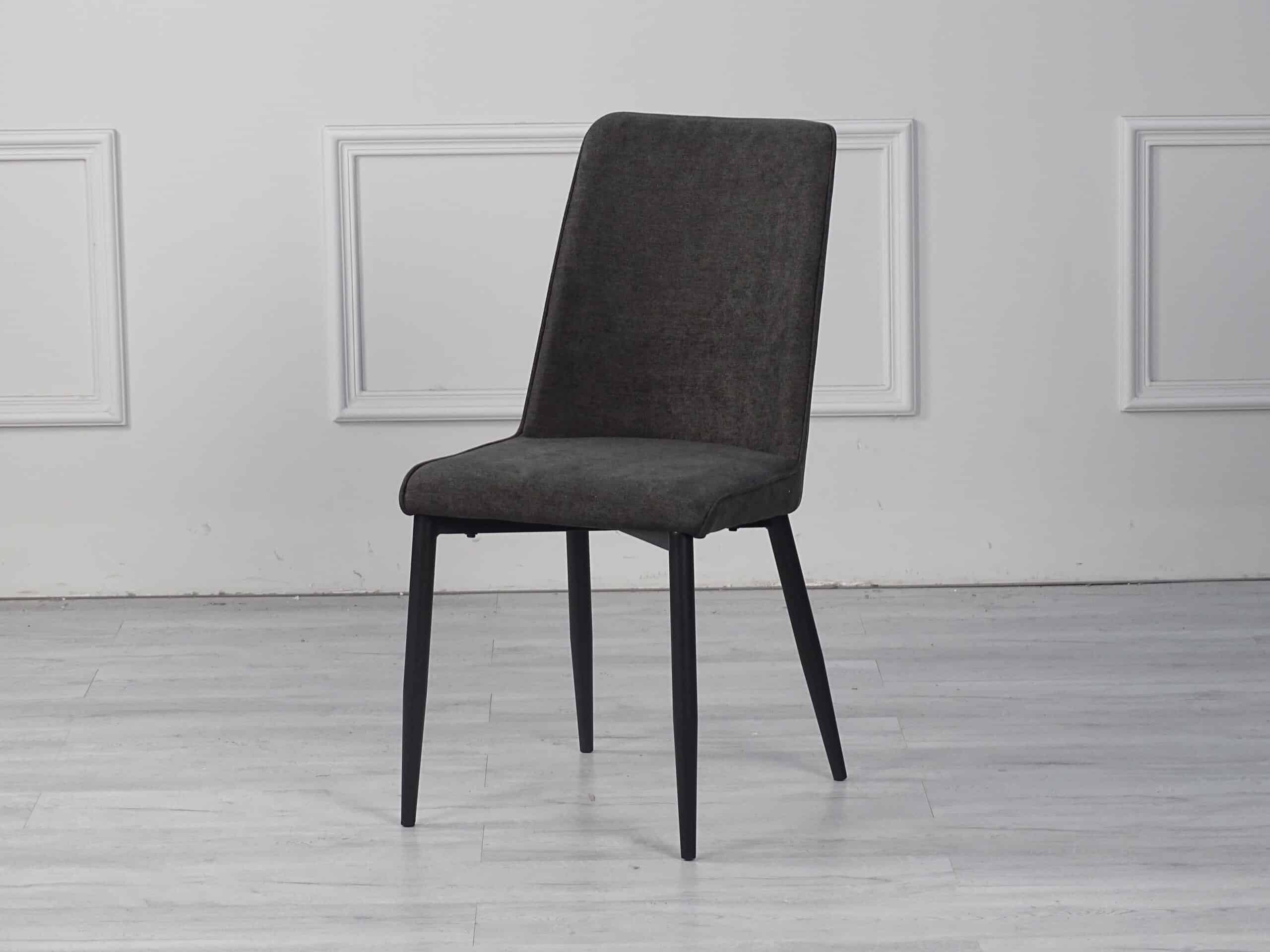 כסא פינת אוכל מעוצב אפור גחל