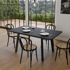 שולחן פינת אוכל נפתח שחור חיסול מלאי