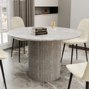 שולחן פינת אוכל עגול מעוצב