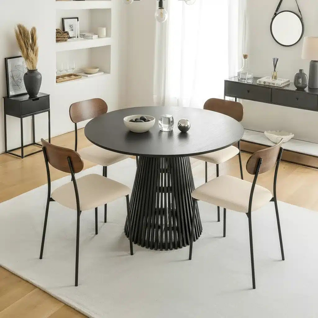 כסאות פינת אוכל עץ ומתכת