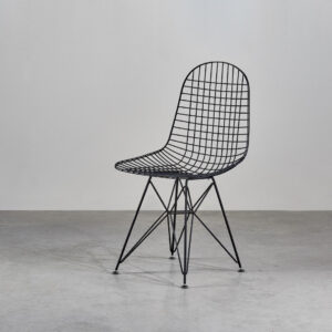 כיסא פינת אוכל רשת שחור ממתכת