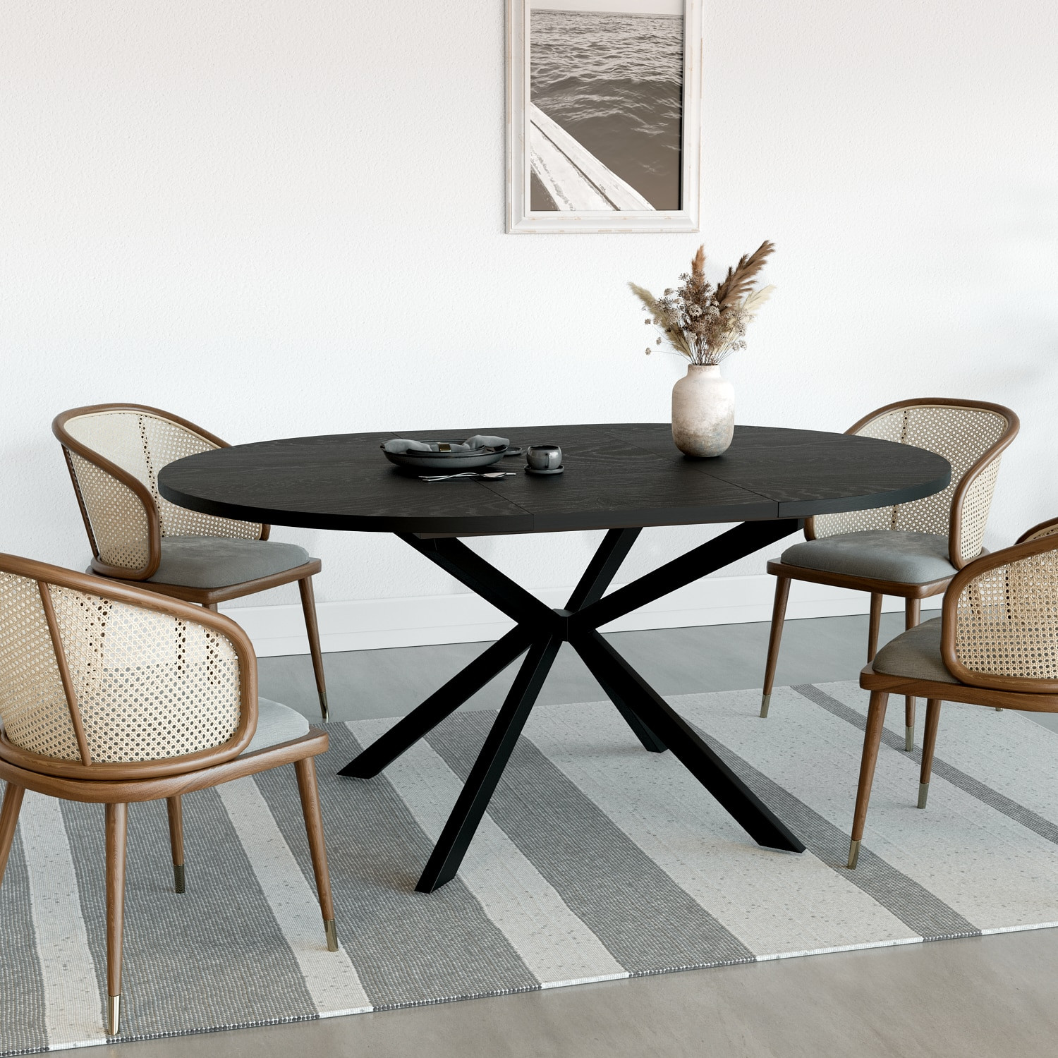 -אוכל-שחור-קוטר-120-סמ_2.jpg שולחן פינת אוכל שחור קוטר 120 סמ