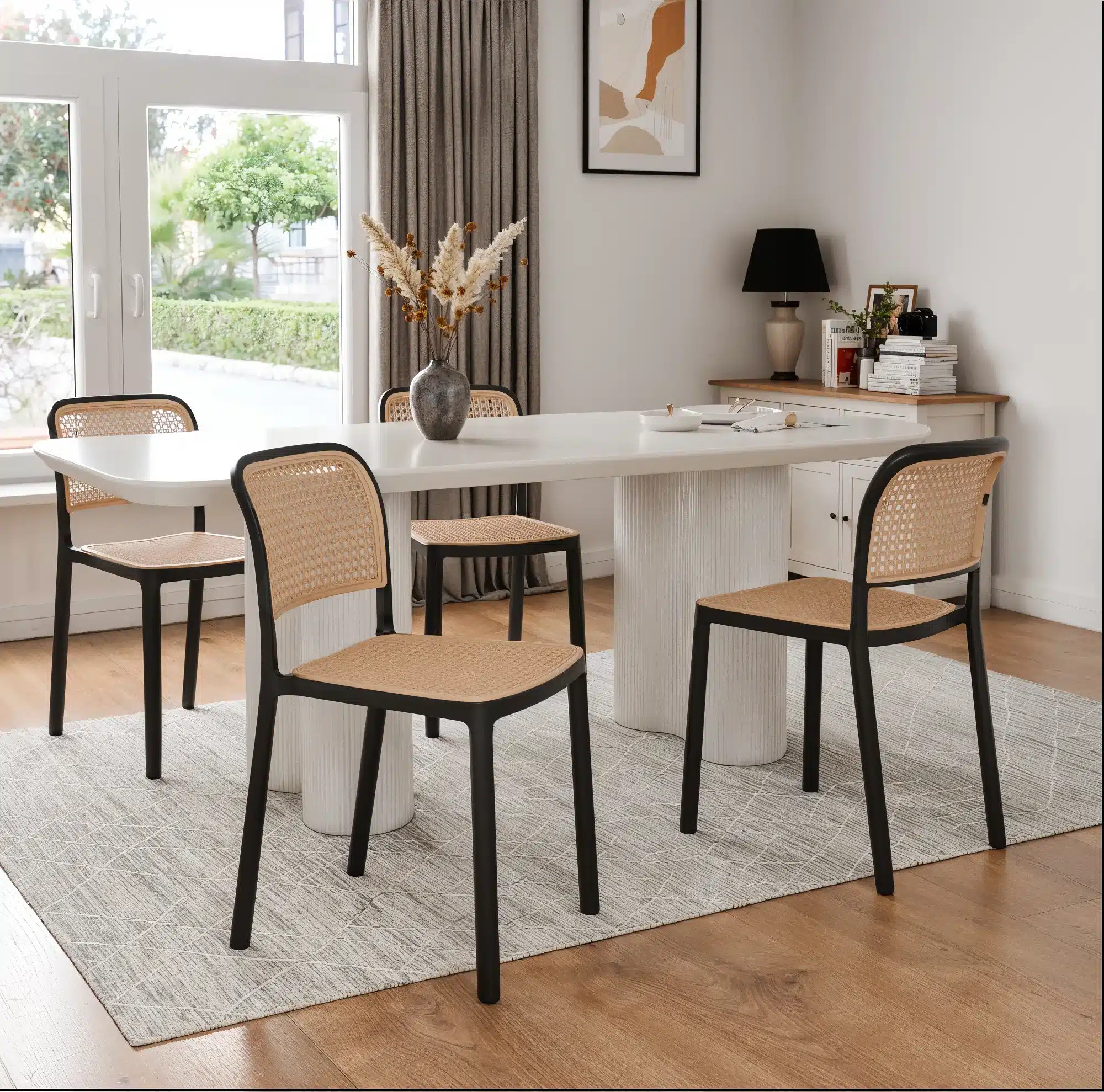 כיסא פלסטיק דמוי ראטן עמיד